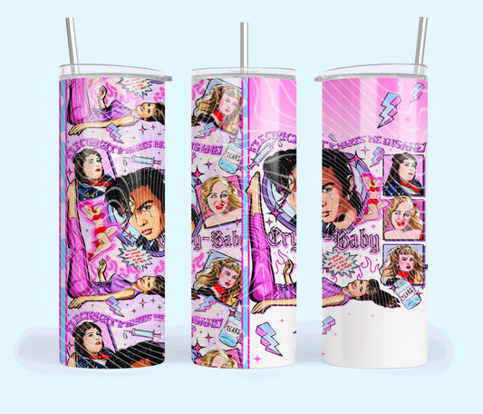 Jail Bird, 90's Classic Movie, Crybaby, Tears, 20oz 90's Classic Movie Tumbler W/Matching Car Coasters