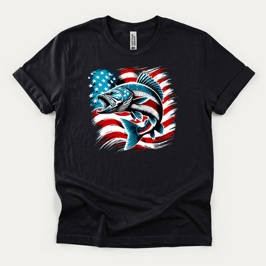 Patriotic Fishing Shirt – American Flag Fisherman Tee